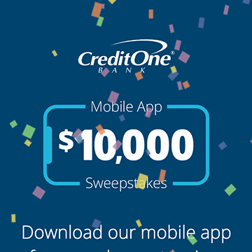 Credit One Bank - Mobile App Sweepstakes